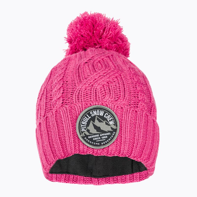 Шапка зимова Pitbull West Coast Beanie Snow Crew pink 2