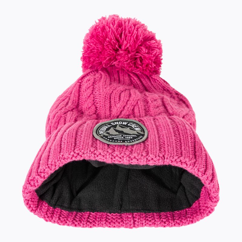 Шапка зимова Pitbull West Coast Beanie Snow Crew pink 5