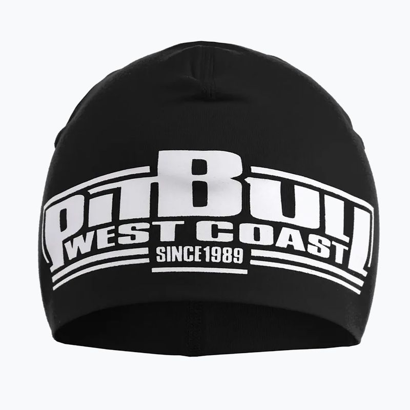 Pitbull West Coast Beanie Classic Boxing зимова шапка чорна/біла 2