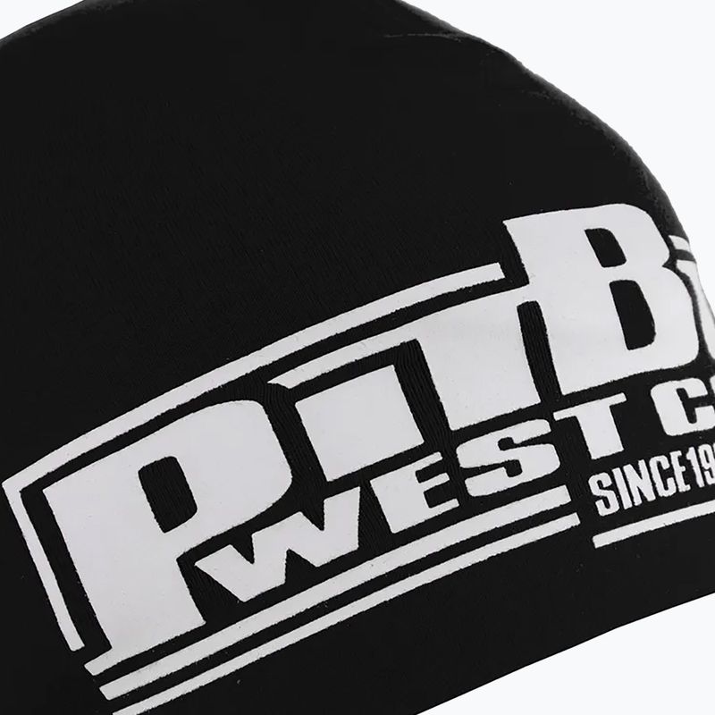 Pitbull West Coast Beanie Classic Boxing зимова шапка чорна/біла 3