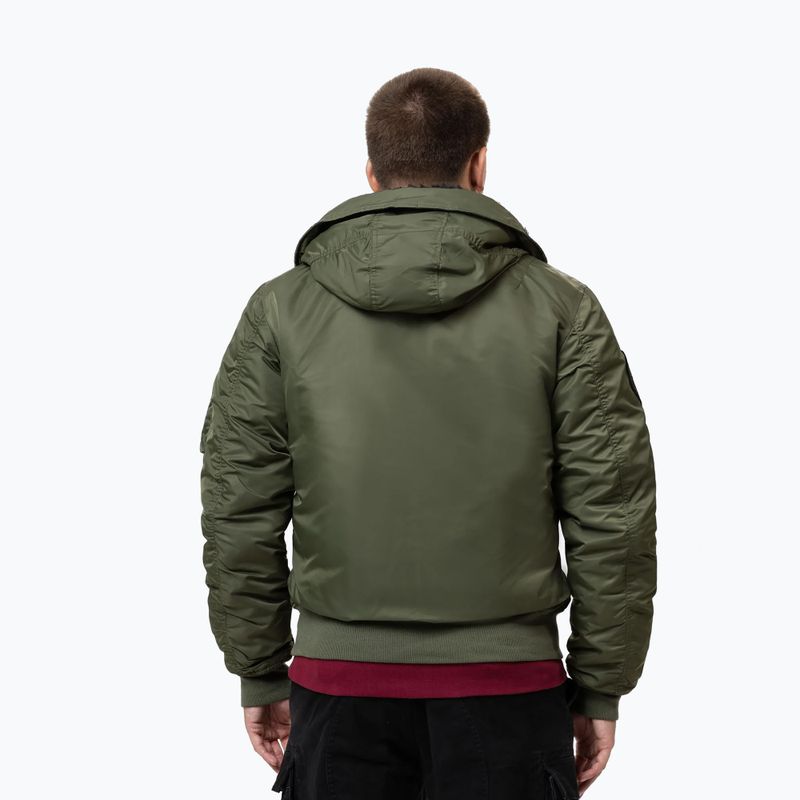 Чоловіча куртка Pitbull Sherpa Hooded Bomber olive 3