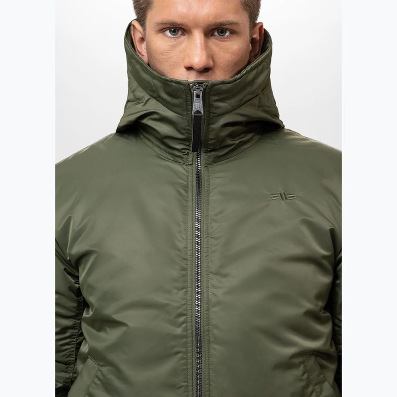 Чоловіча куртка Pitbull Sherpa Hooded Bomber olive 4