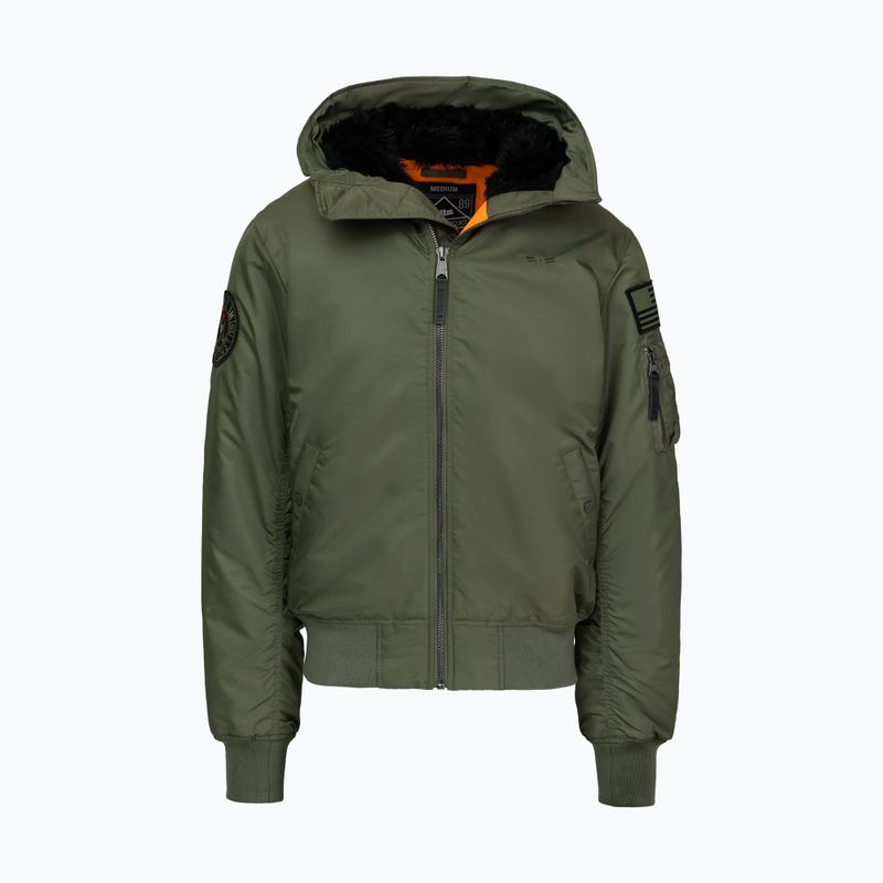 Чоловіча куртка Pitbull Sherpa Hooded Bomber olive 5