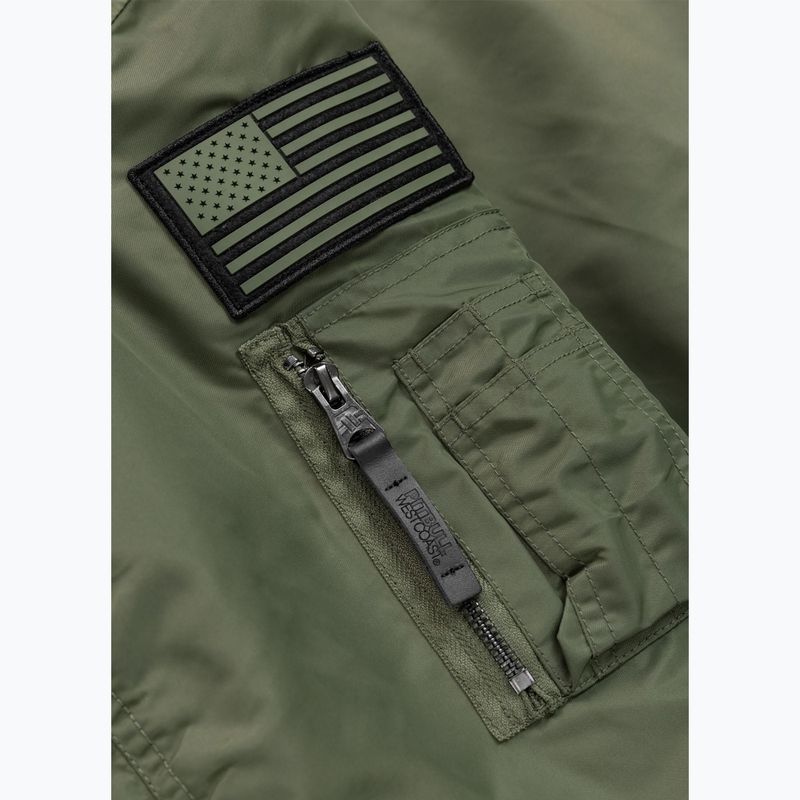 Чоловіча куртка Pitbull Sherpa Hooded Bomber olive 9