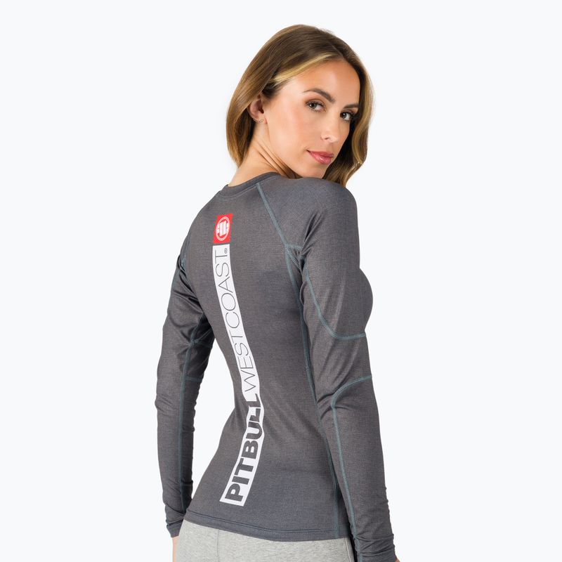 Рашгард лонгслів жіночий Pitbull West Coast Rash L-S Hilltop grey/melange 3