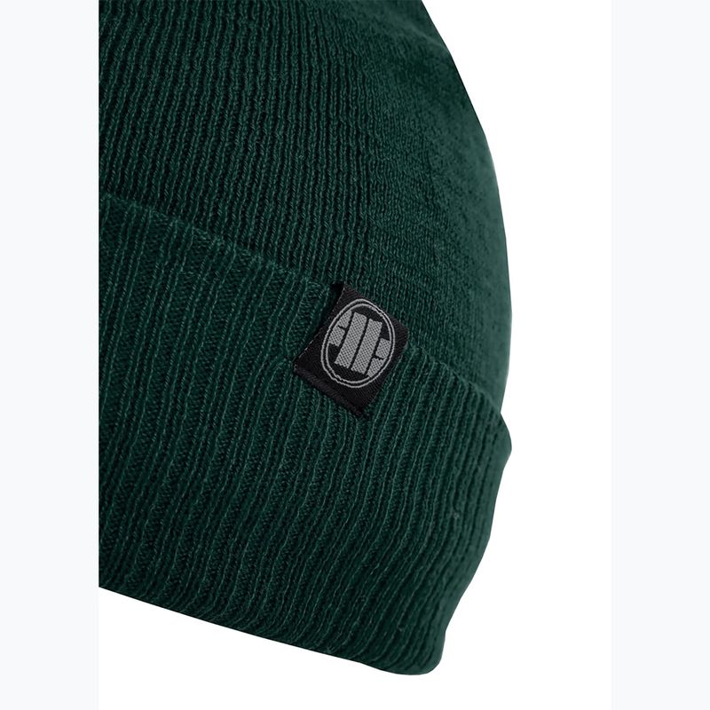 Шапка зимова Pitbull West Coast Beanie Bubble Small Logo dark green 3