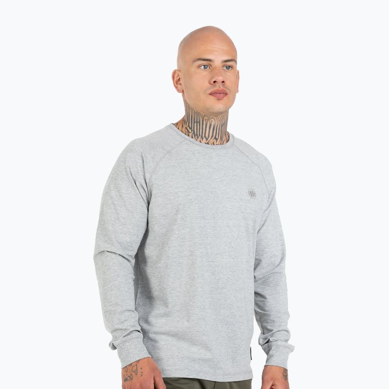 Кофта чоловіча Pitbull West Coast  Small Logo Spandex 210 сіра 231005150002