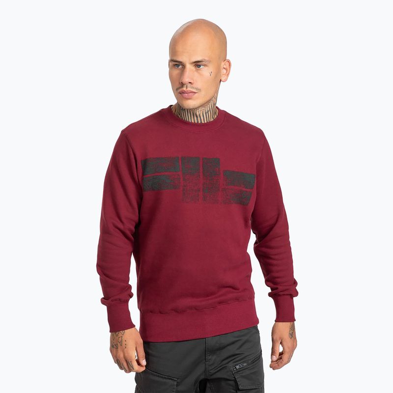 Кофта чоловіча Pitbull West Coast Classic Logo червона 1114054600037
