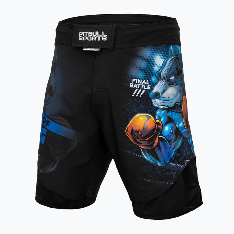 Шорти для грепплінгу чоловічі Pitbull West Coast Grappling Master Of Boxing black 9