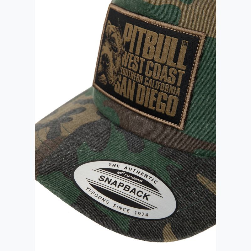 Чоловіча кепка Pitbull West Coast Mesh Snapback ,,Blood Dog" Camo Trucker дерево/чорний 3