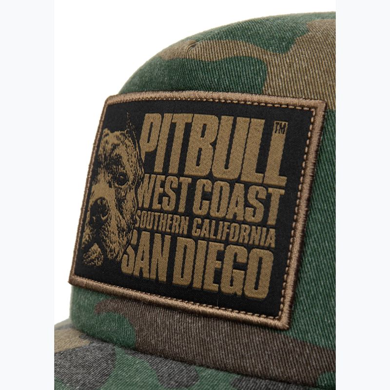 Чоловіча кепка Pitbull West Coast Mesh Snapback ,,Blood Dog" Camo Trucker дерево/чорний 4