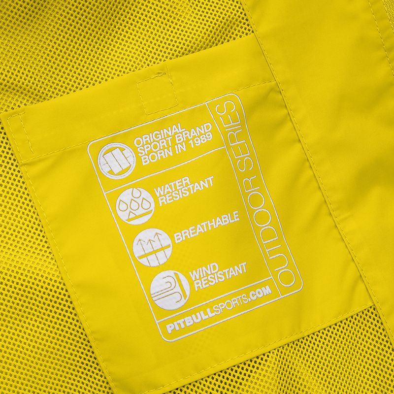 Чоловіча спортивна нейлонова куртка Pitbull West Coast з капюшоном жовтого кольору 6