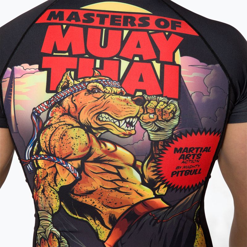 Рашгард чоловічий Pitbull West Coast T-S Rash Master Of Muay Thai black 4