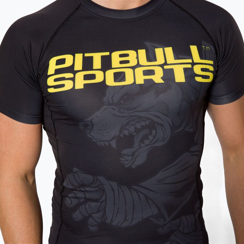Рашгард чоловічий Pitbull West Coast T-S Rash Master Of BJJ black 4