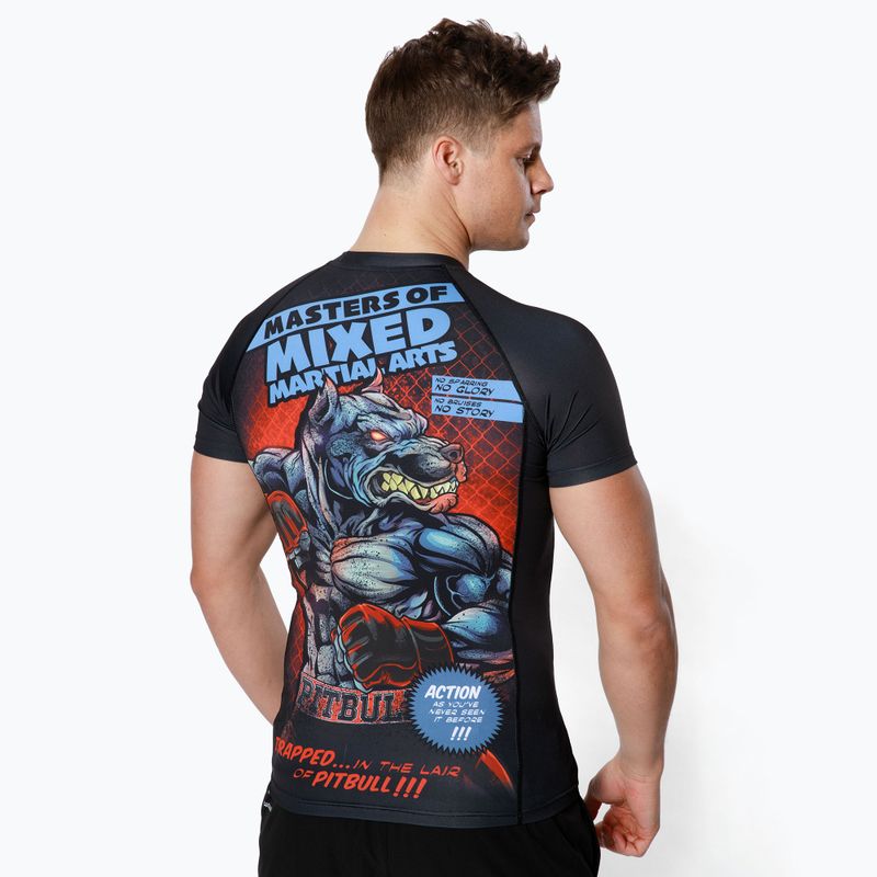 Рашгард чоловічий Pitbull West Coast T-S Rash Master Of Mma black 3