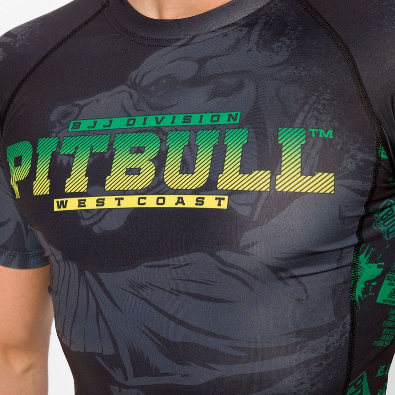 Рашгард чоловічий Pitbull West Coast Rash T-S Masters Of BJJ black 4