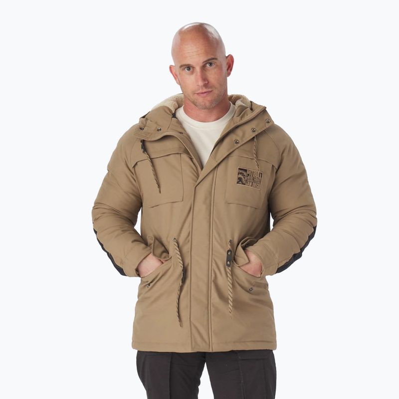 Куртка зимова чоловіча Pitbull West Coast Gunner Hooded Parka dark sand