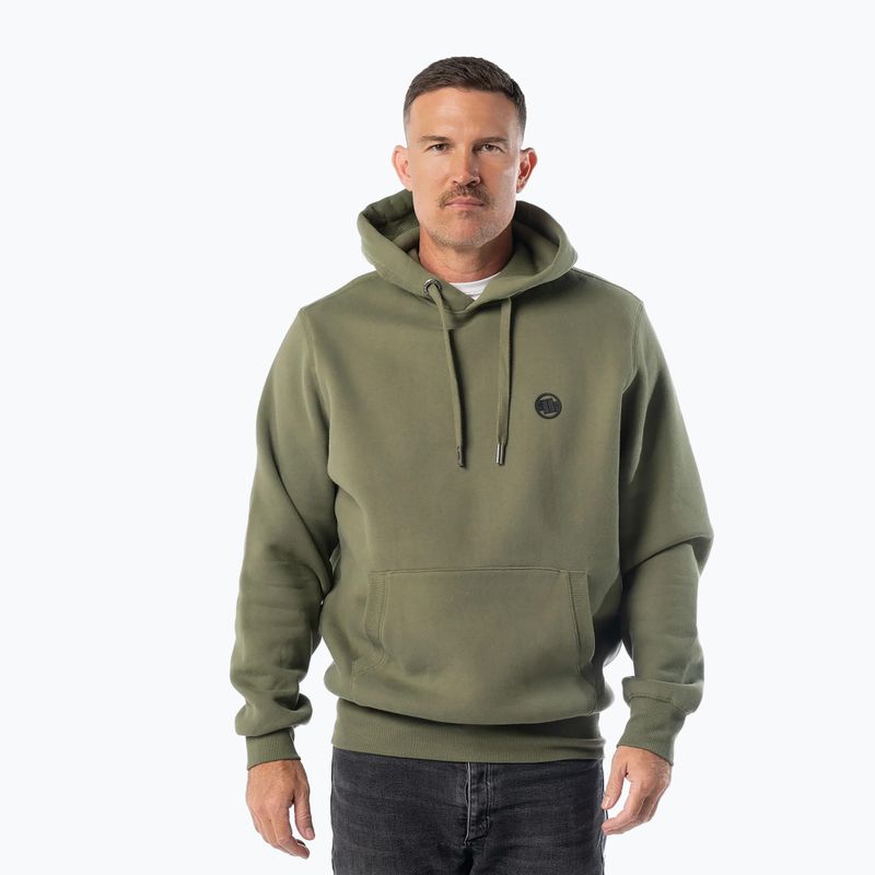 Чоловіча худі Pitbull Small Logo Hooded olive
