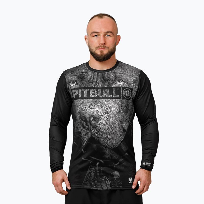 Чоловічий тренувальний лонгслів Pitbull Mesh Performance Pro Plus 1989 року народження чорний