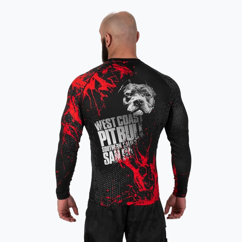 Чоловічий лонгслів для пітбуля Rashguard Blood Dog II чорний 3