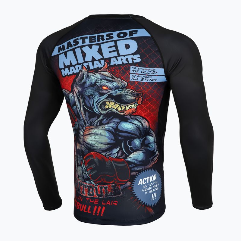 Рашгард лонгслів чоловічий Pitbull West Coast Masters of MMA Hilltop Rash black 2