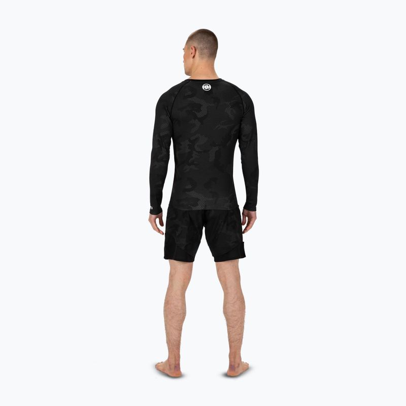 Рашгард лонгслів чоловічий Pitbull West Coast Net Camo 2 Rash black camo 3
