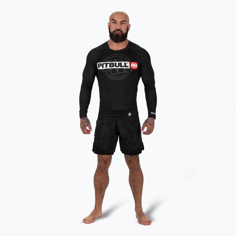 Чоловічий лонгслів Pitbull Rashguard Hilltop Sports чорний 2