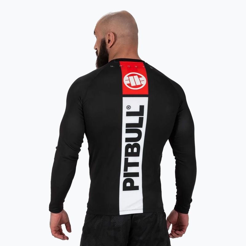 Чоловічий лонгслів Pitbull Rashguard Hilltop Sports чорний 3