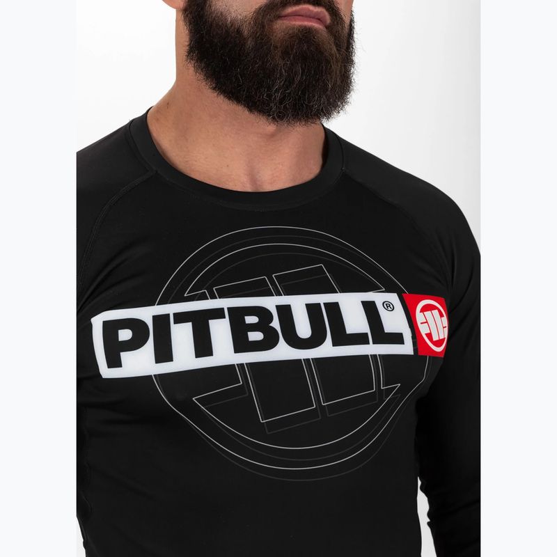 Чоловічий лонгслів Pitbull Rashguard Hilltop Sports чорний 4