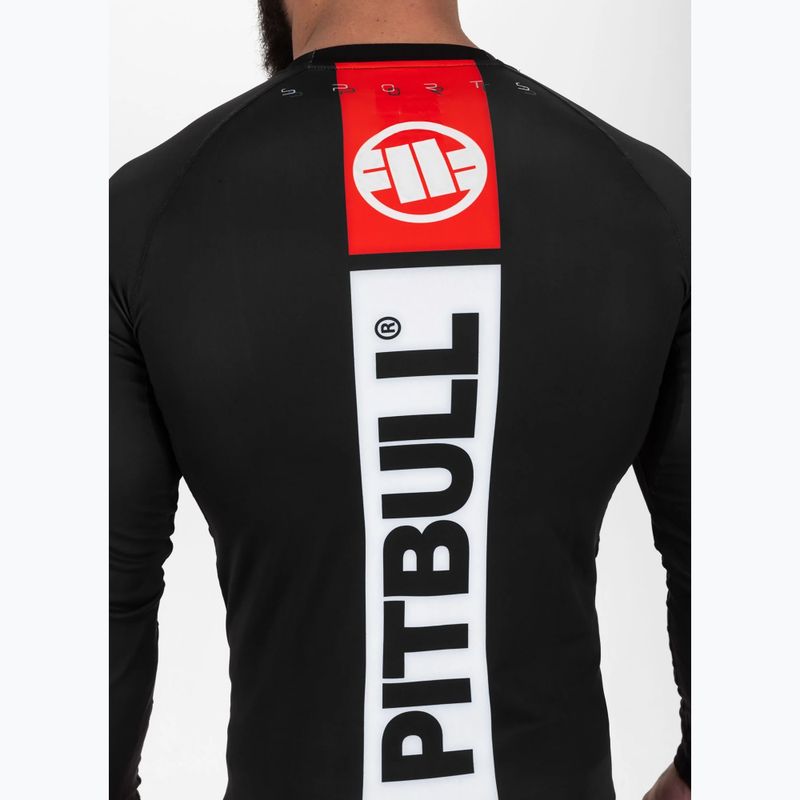 Чоловічий лонгслів Pitbull Rashguard Hilltop Sports чорний 5