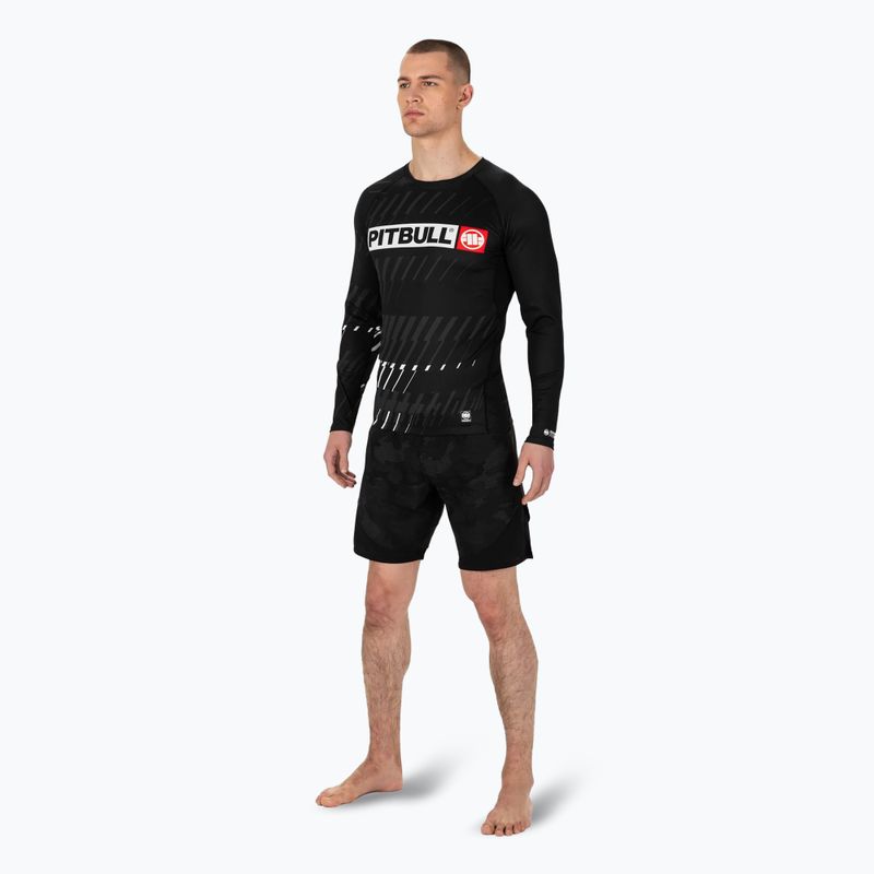 Чоловічий лонгслів пітбуль Rashguard Street Dog чорний 2