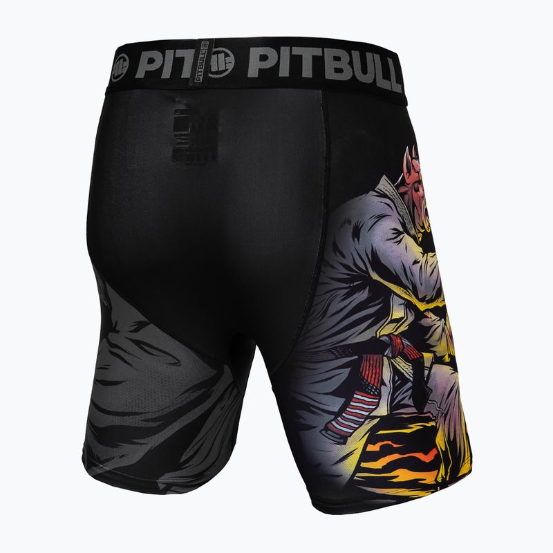 Шорти компресійні чоловічі Pitbull West Coast Masters of BJJ Hilltop black 2