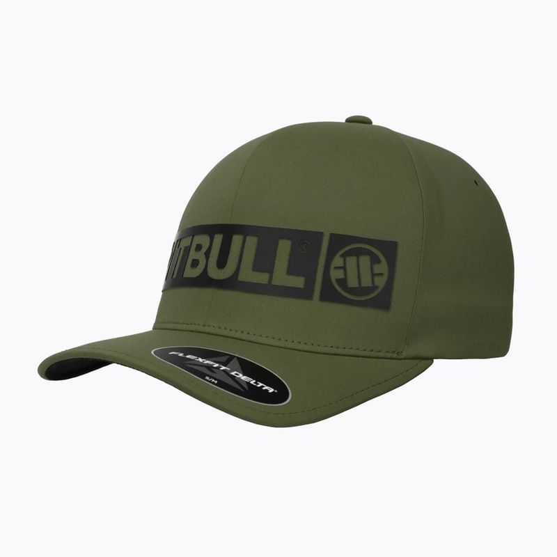 Чоловіча кепка Pitbull West Coast ,,Hilltop" Stretch Fitted оливкова 2