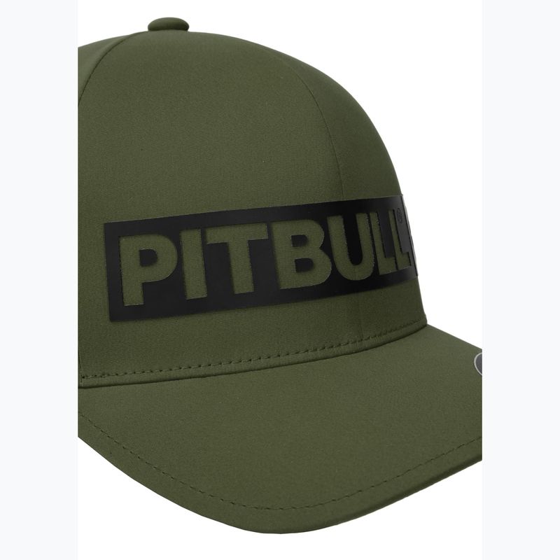 Чоловіча кепка Pitbull West Coast ,,Hilltop" Stretch Fitted оливкова 4