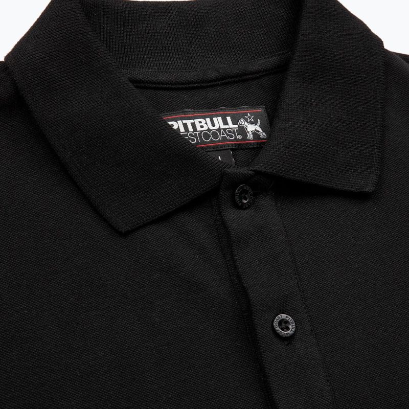 Футболка поло чоловіча Pitbull West Coast Polo Pique Regular black 4