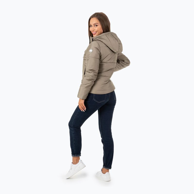 Куртка зимова жіноча Pitbull West Coast Jenell Quilted Hooded dark sand 2