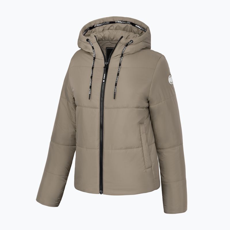 Куртка зимова жіноча Pitbull West Coast Jenell Quilted Hooded dark sand 3