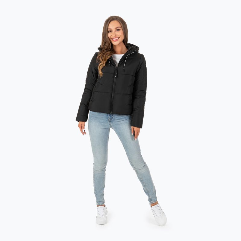 Куртка зимова жіноча Pitbull West Coast Jenell Quilted Hooded black 2
