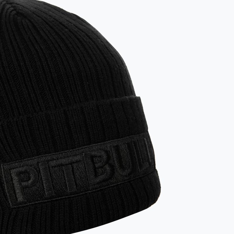 Шапка зимова чоловіча Pitbull Beanie Silvas Hilltop black/black 3