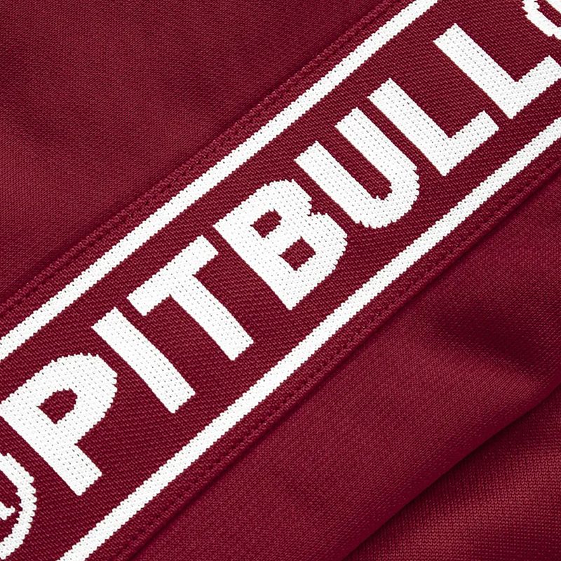 Чоловіча спортивна куртка Pitbull West Coast з логотипом на махровому полотні бордового кольору 10