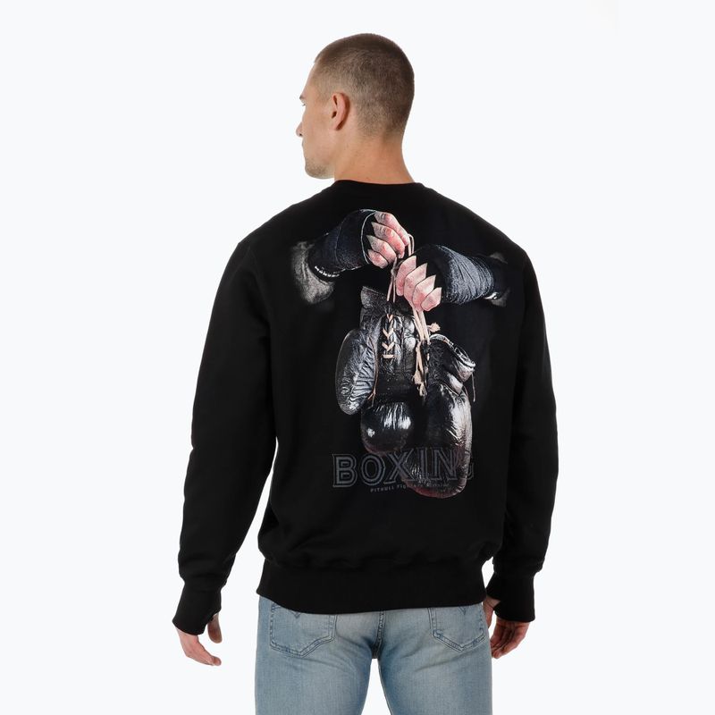 Чоловічий світшот Pitbull West Coast Boxing FD Crewneck чорний 2