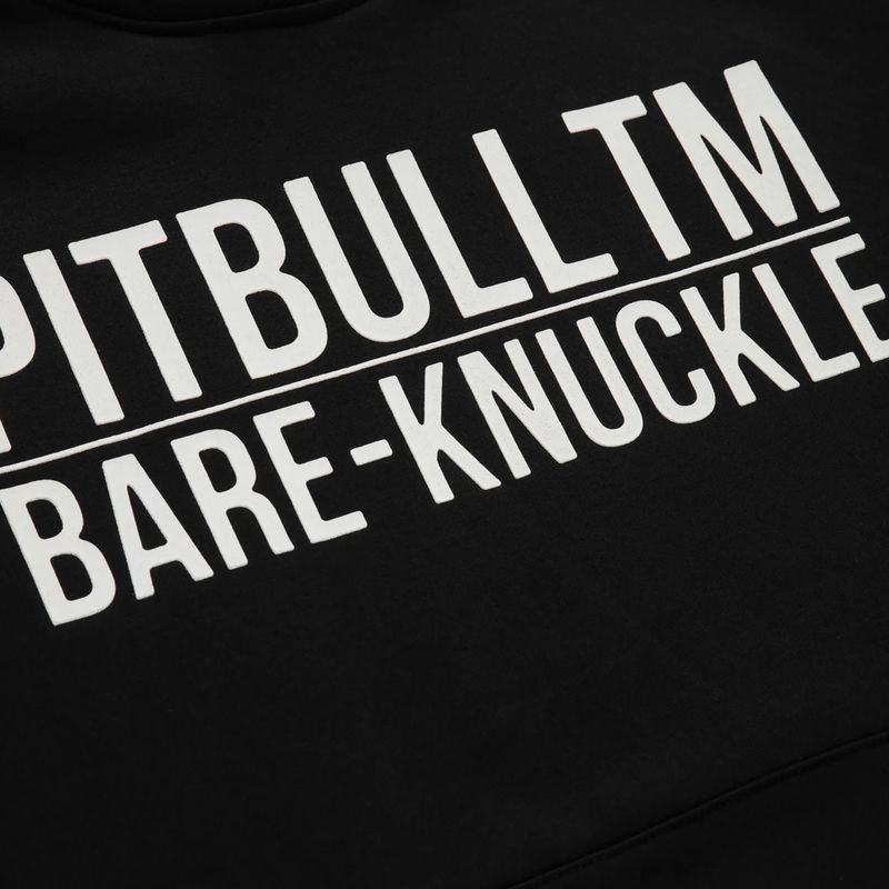 Чоловічий світшот Pitbull Bare Knuckle з капюшоном чорний 4