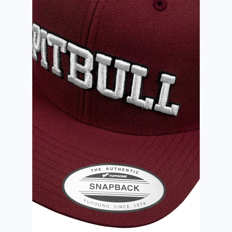 Бейсболка Pitbull West Coast Snapback Pitbull YP Classic Premium бордова 4