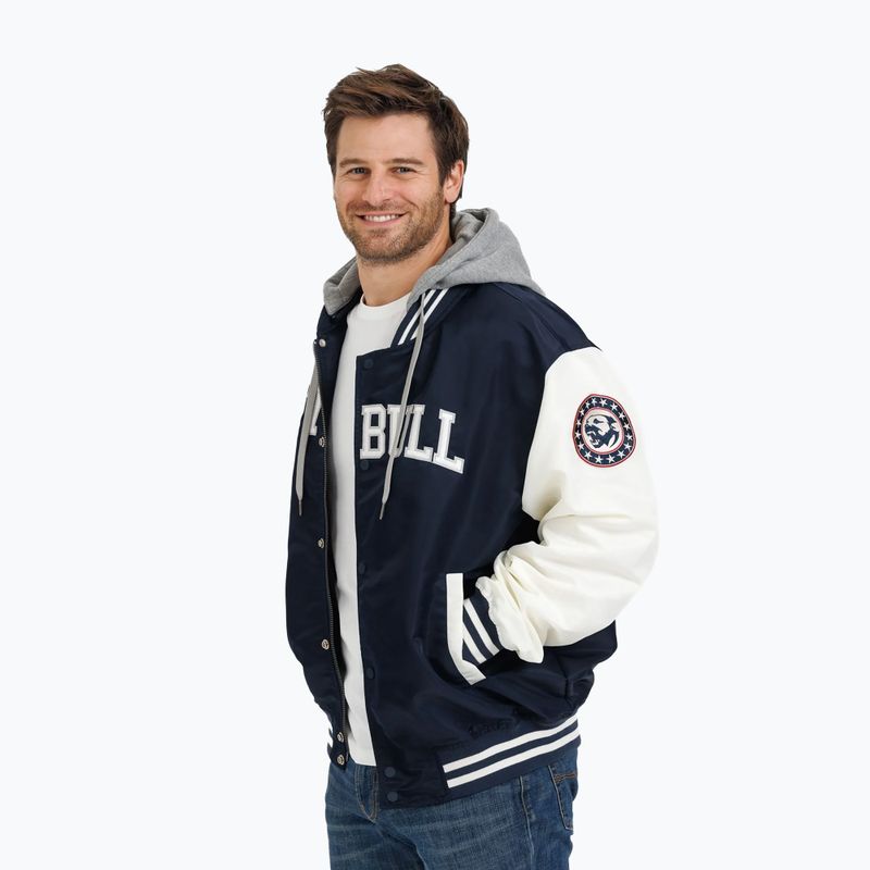 Куртка чоловіча Pitbull Falcon Ridge Bomber Hooded navy/ecru 3