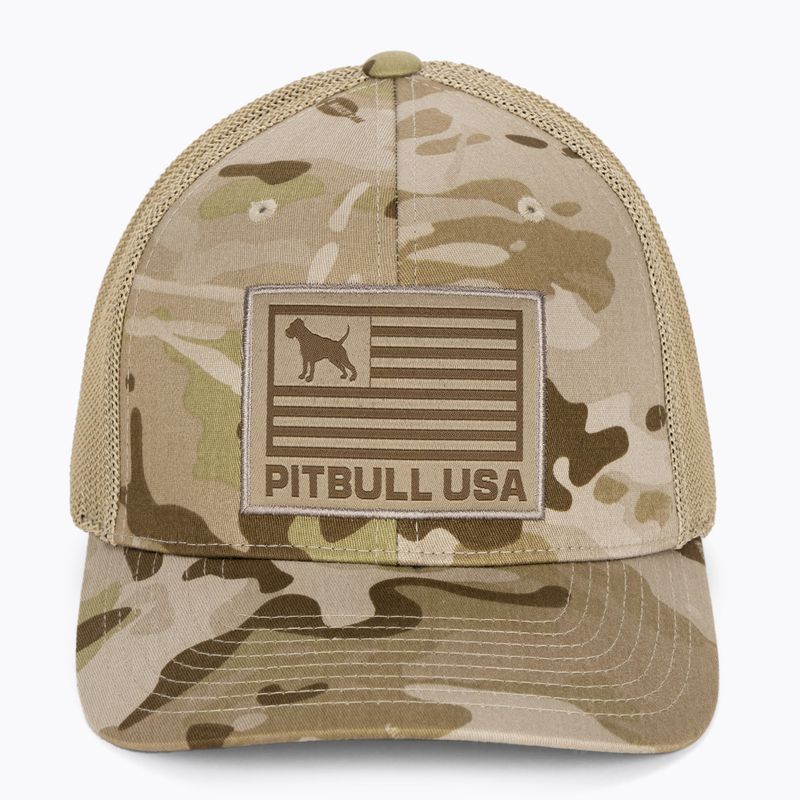 Чоловіча кепка Pitbull West Coast Mesh Full Cap Pitbull Usa Multicam сухий/коричневий 2