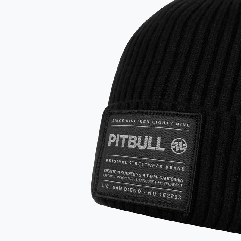 Чоловіча зимова шапка Pitbull Beanie Dock чорна 3