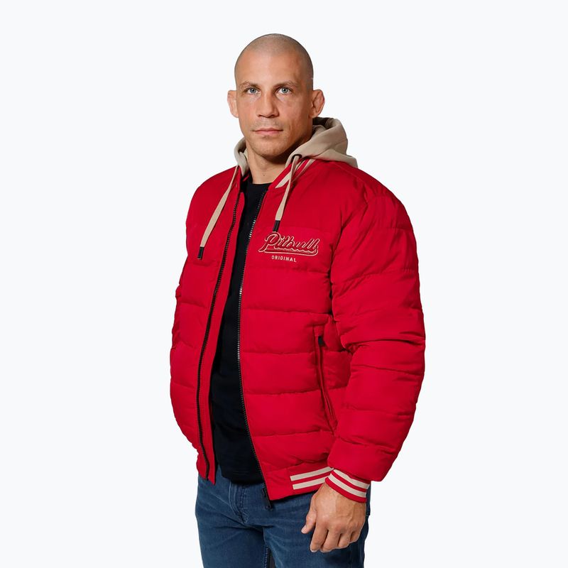 Куртка чоловіча Pitbull Hidden Quilted Hooded red/beige 4