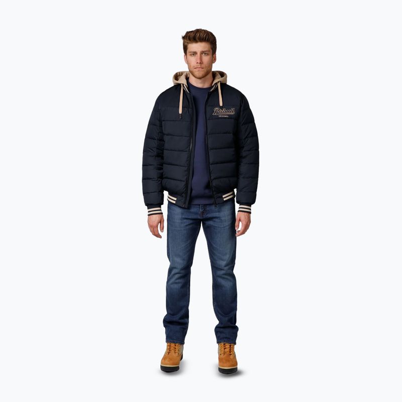 Куртка чоловіча Pitbull Hidden Quilted Hooded dark navy/beige 2