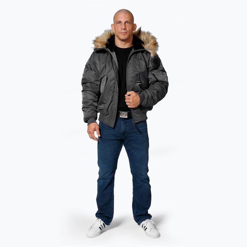 Куртка зимова чоловіча Pitbull Harvest Hooded Bomber graphite 2