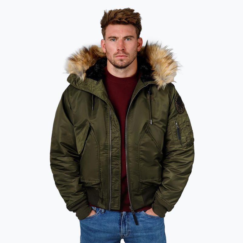 Куртка зимова чоловіча Pitbull Harvest Hooded Bomber olive